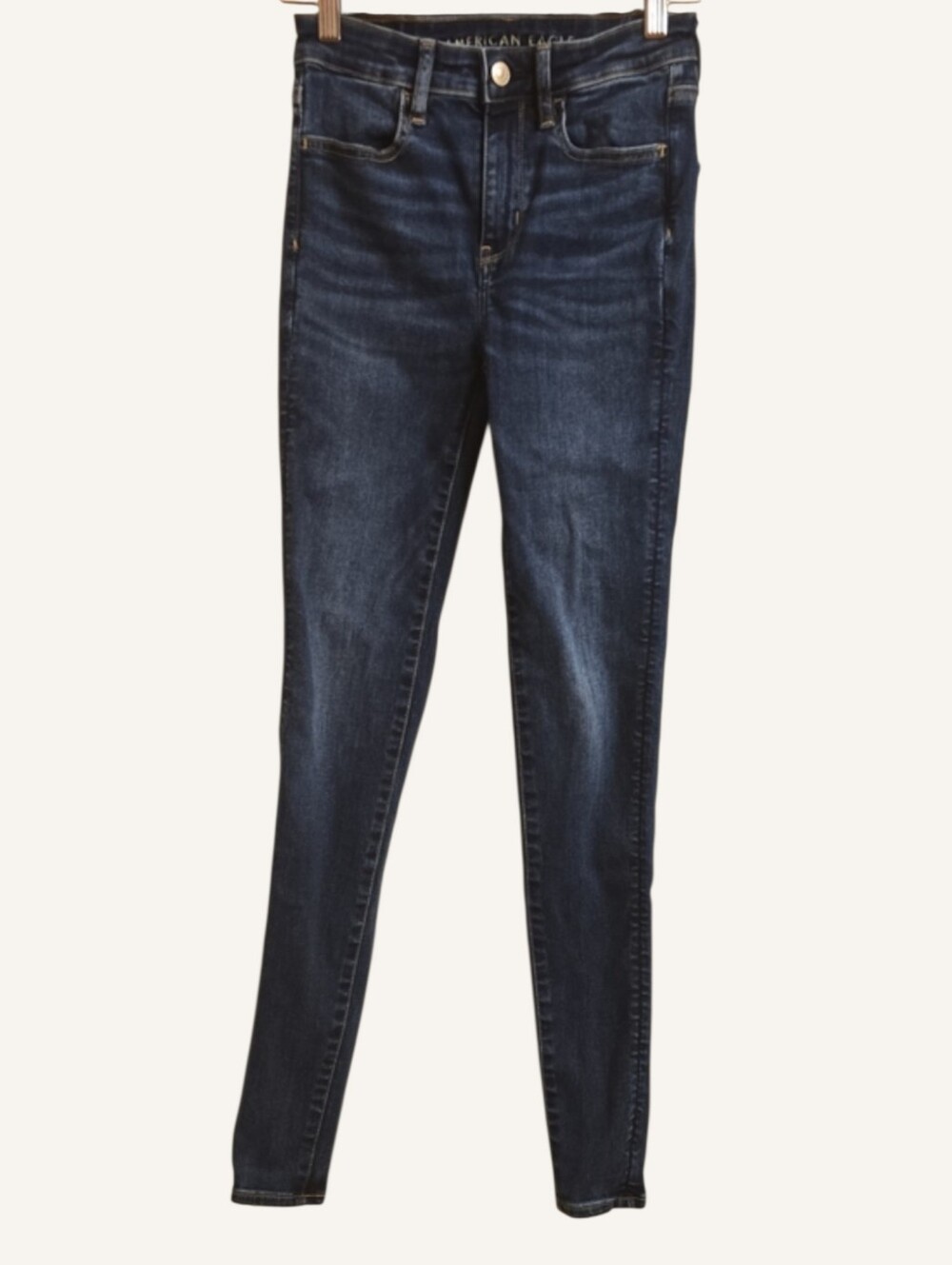 American Eagle Outfitters Jeans Women's Size 2‎ Long 2L Blue Hi-rise Jegging